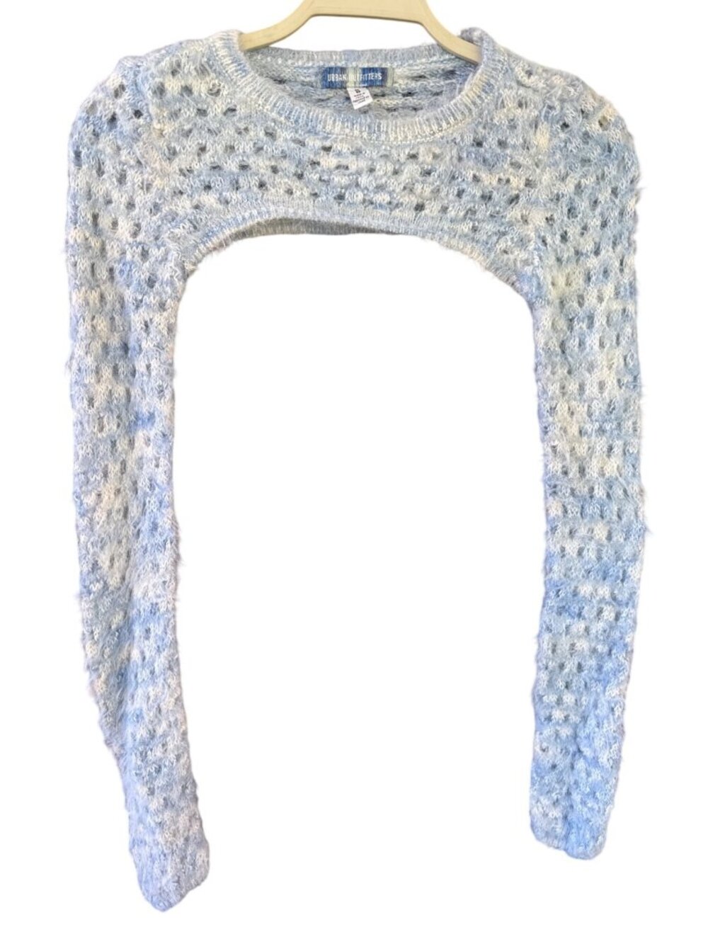 Urban Outfitters Whitney Fuzzy Knit Long Sleeve Shrug Bolero Sweater Top M